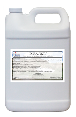 DUA W.T.™  Water Additive Livestock/Poultry Gallon