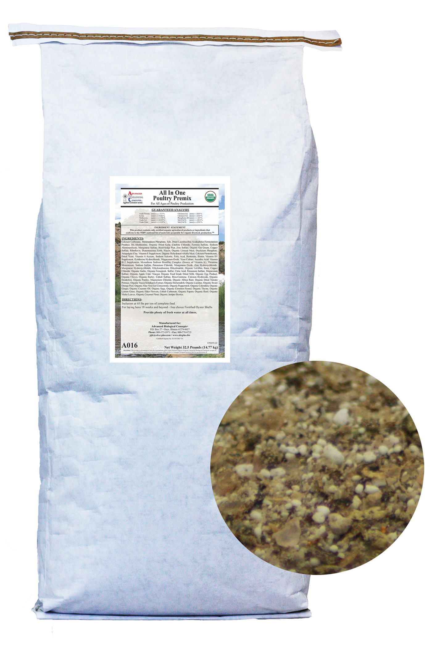 All In One Poultry Premix 32.5 lb bag